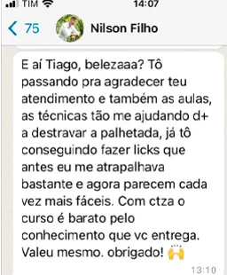 Depoimento de aluno do Guitar Clã